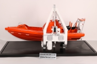 custom made model of fast rescue boat with davit